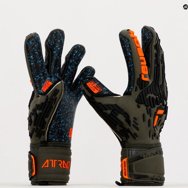 Reusch Attrakt Freegel Fusion Guanti da portiere verde deserto/arancio shocking/nero 13