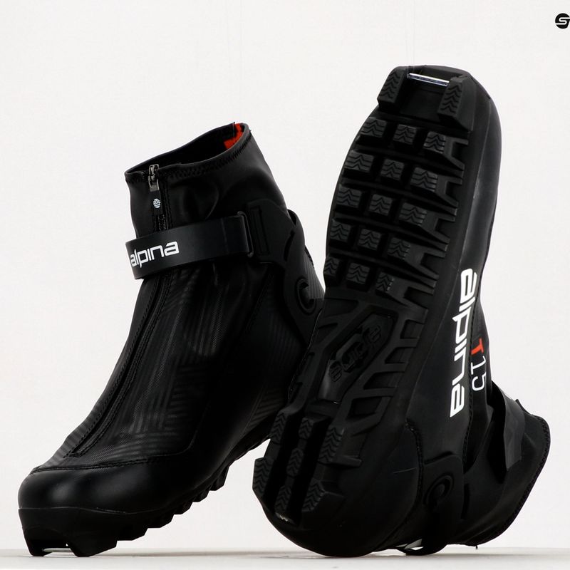 Scarponi da sci di fondo da uomo Alpina T 15 nero/rosso 17