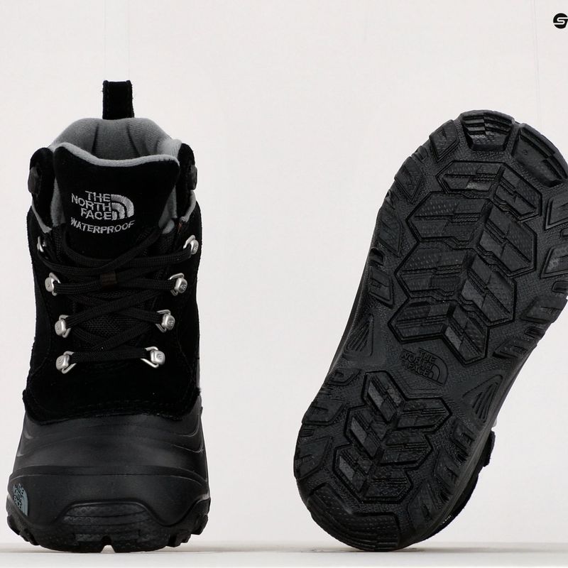 Stivali da neve per bambini The North Face Chilkat Lace II nero/grigio zinco 17