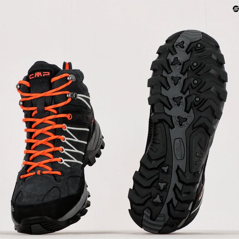 Scarpe da trekking CMP Rigel Mid grigio-arancio da uomo 3Q12947 12