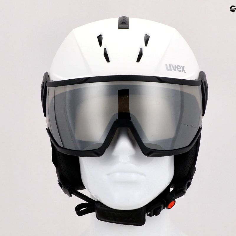 Casco da sci UVEX Instinct Visor bianco/nero opaco 9