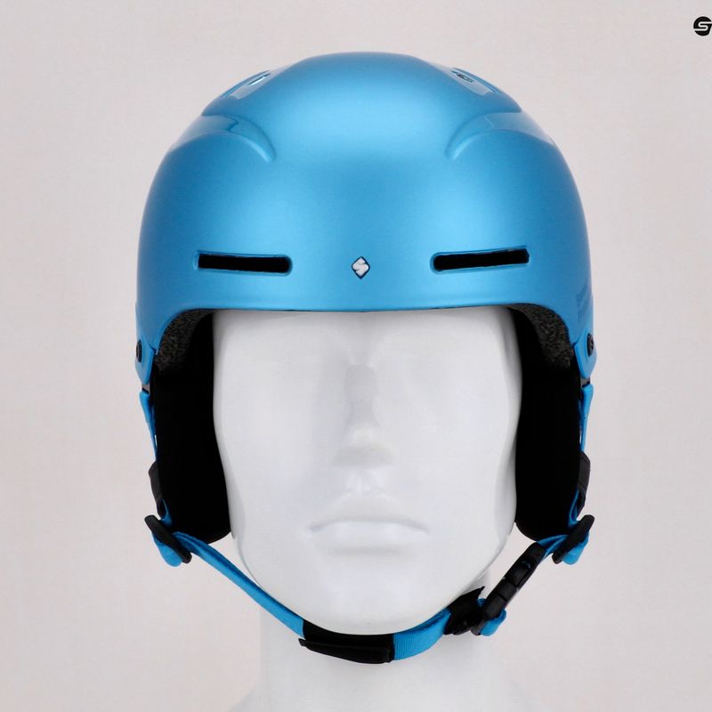 Casco da sci per bambini Sweet Protection Blaster II blu ghiacciaio metallizzato 16