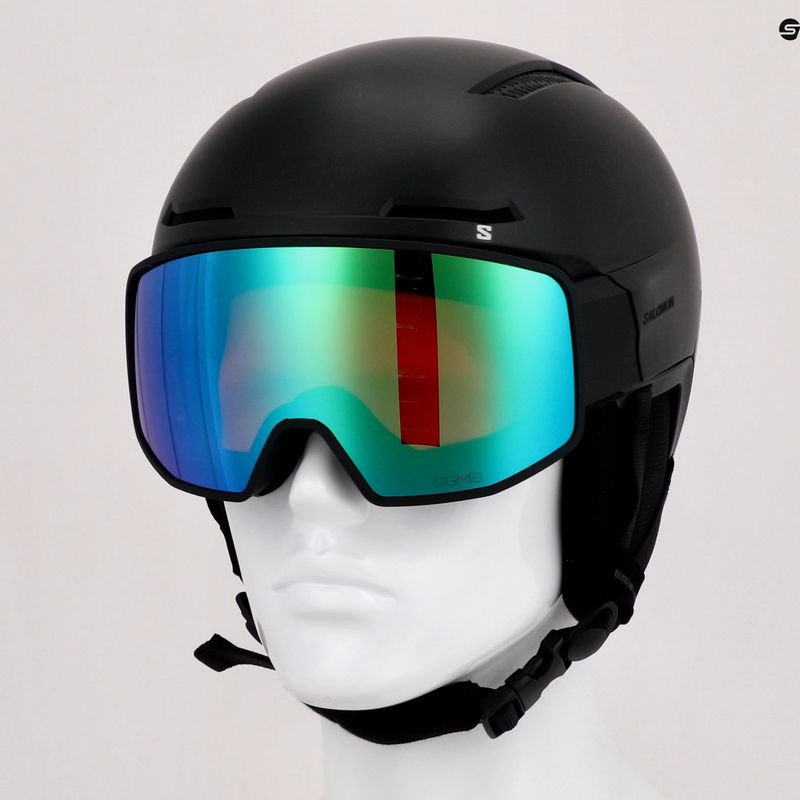 Casco da sci Salomon Driver Pro Sigma nero/meraldo 17