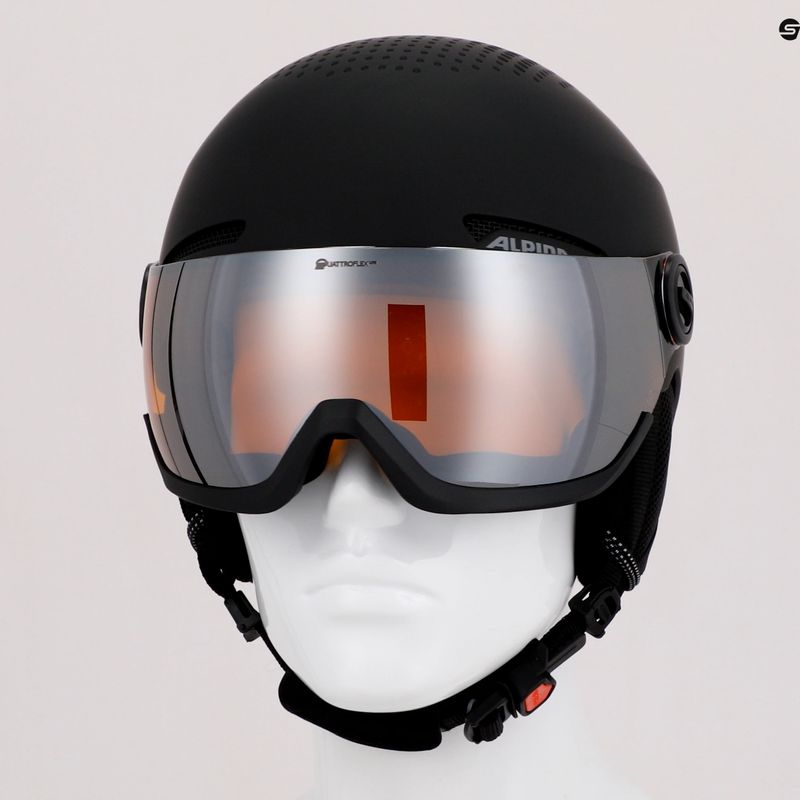 Casco da sci Alpina Arber Visor Q Lite nero opaco 10