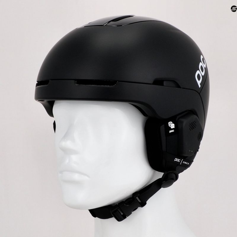 Casco da sci POC Obex MIPS Communication nero uranio opaco 13