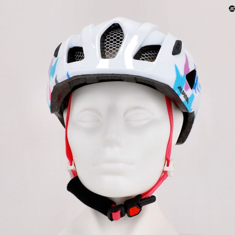 Casco da bici per bambini Alpina Pico bianco perla farfalle lucide 11