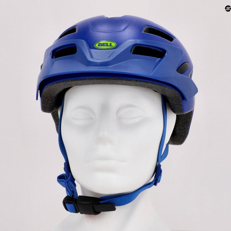 Casco da bici per bambini Bell Sidetrack T-Rex blu opaco 9