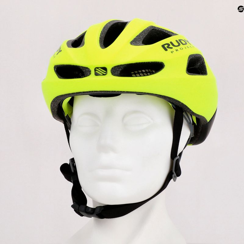 Casco da bici Rudy Project Strym giallo fluo lucido 9