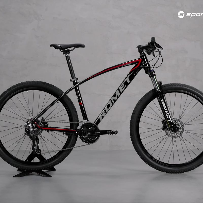 Romet Mustang M7.1 mountain bike nero/rosso 16