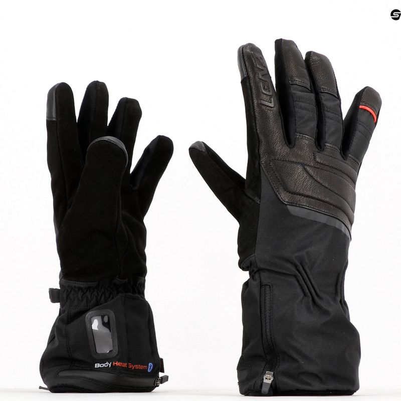 Guanto da sci riscaldato Lenz 6.0 Finger Cap Urban Line nero 9