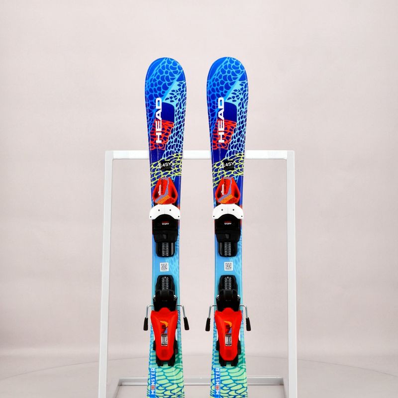 Sci da discesa per bambini HEAD Monster Easy Jrs + Attacchi Jrs 4.5 multicolore 12