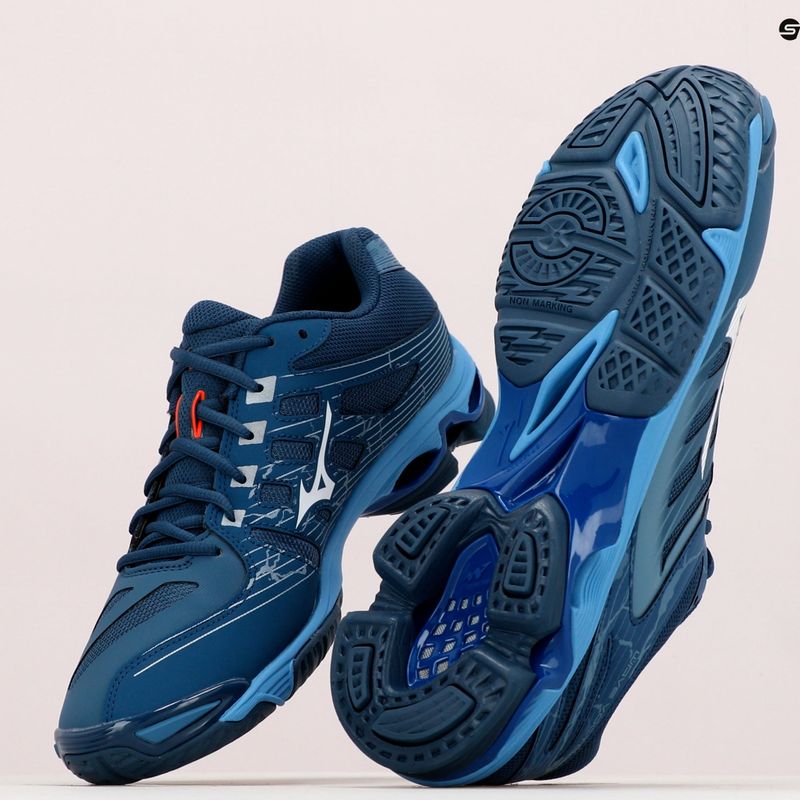 Scarpe da pallavolo da uomo Mizuno Wave Voltage blu navy V1GA216021 13