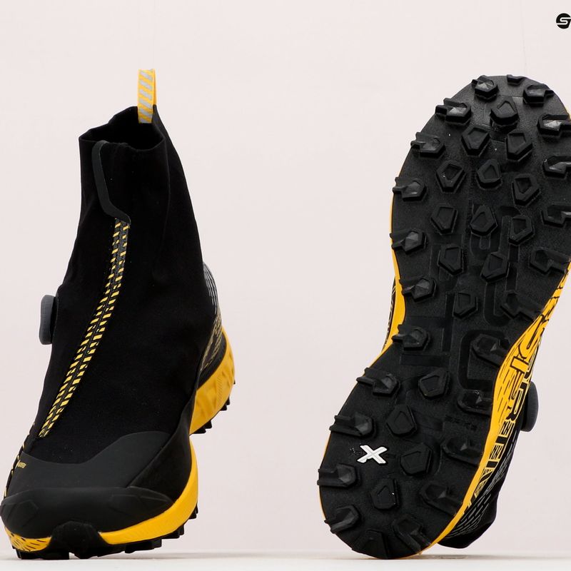 Scarpa da corsa La Sportiva Cyclone Cross GTX da uomo nero/giallo 18