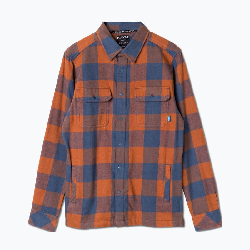 Camicia KAVU Northlake da uomo con foglie di rame