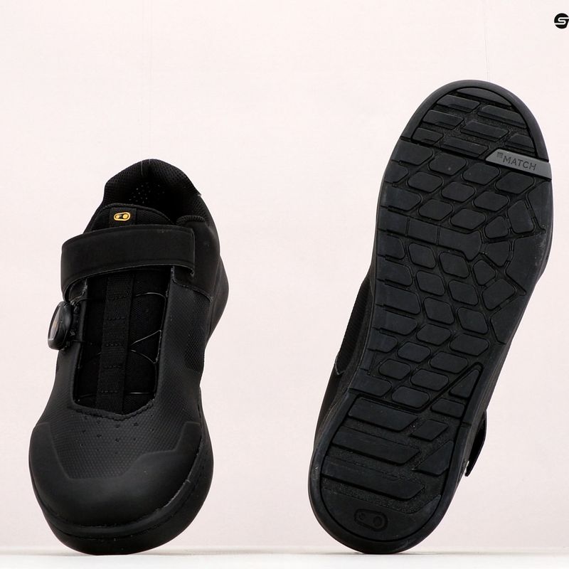 Scarpe da ciclismo con piattaforma da uomo Crankbrothers Stamp Boa nero/oro/nero 18