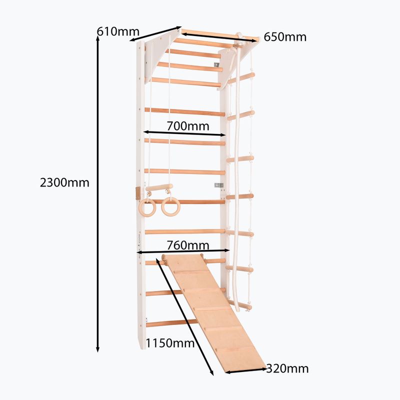 RINAGYM Scala da ginnastica Combi 3 bianco 5