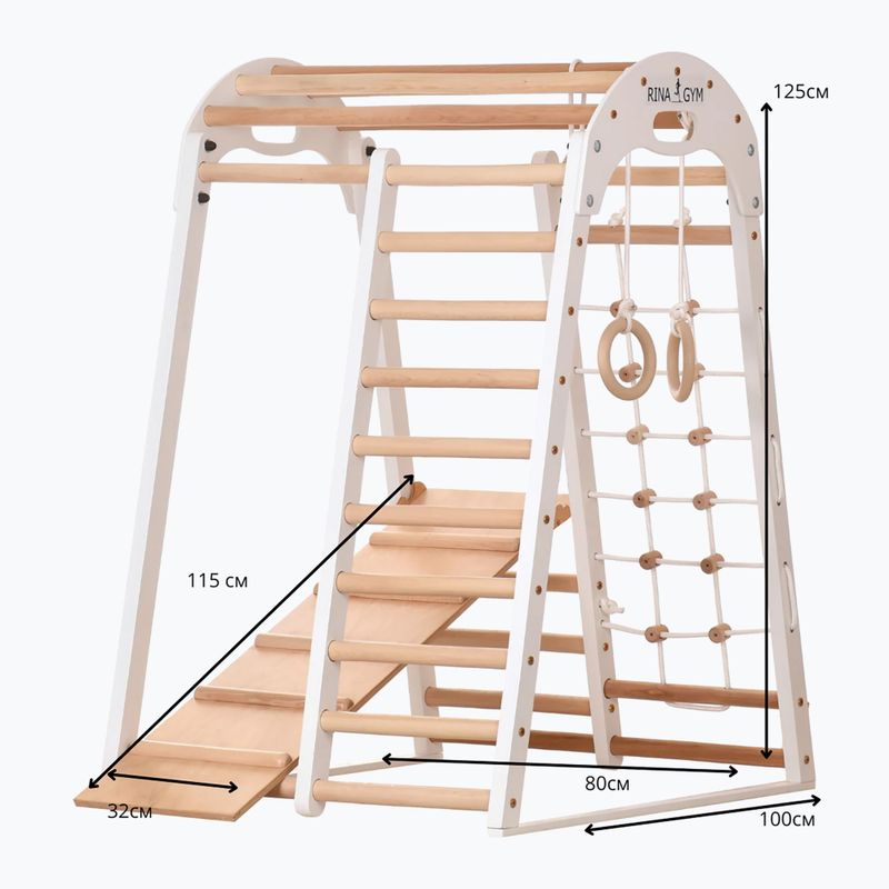 Triangolo di legno per ginnastica RINAGYM Kids 2 bianco 5