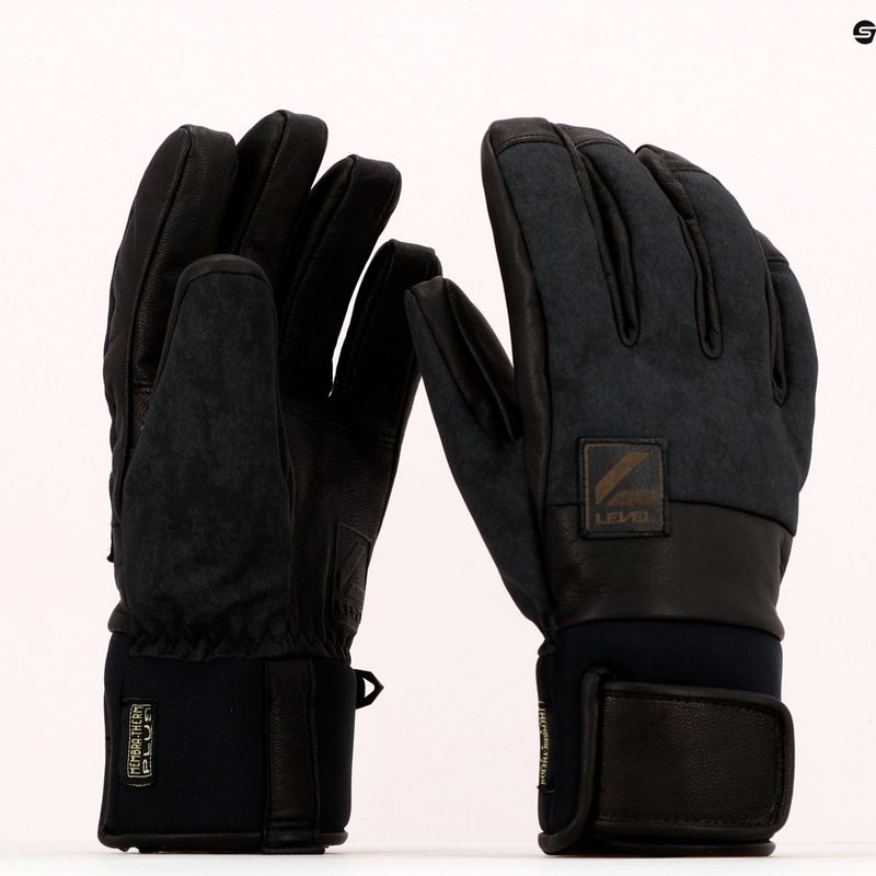 Guanti da snowboard da uomo Level Rover nero/grigio 7