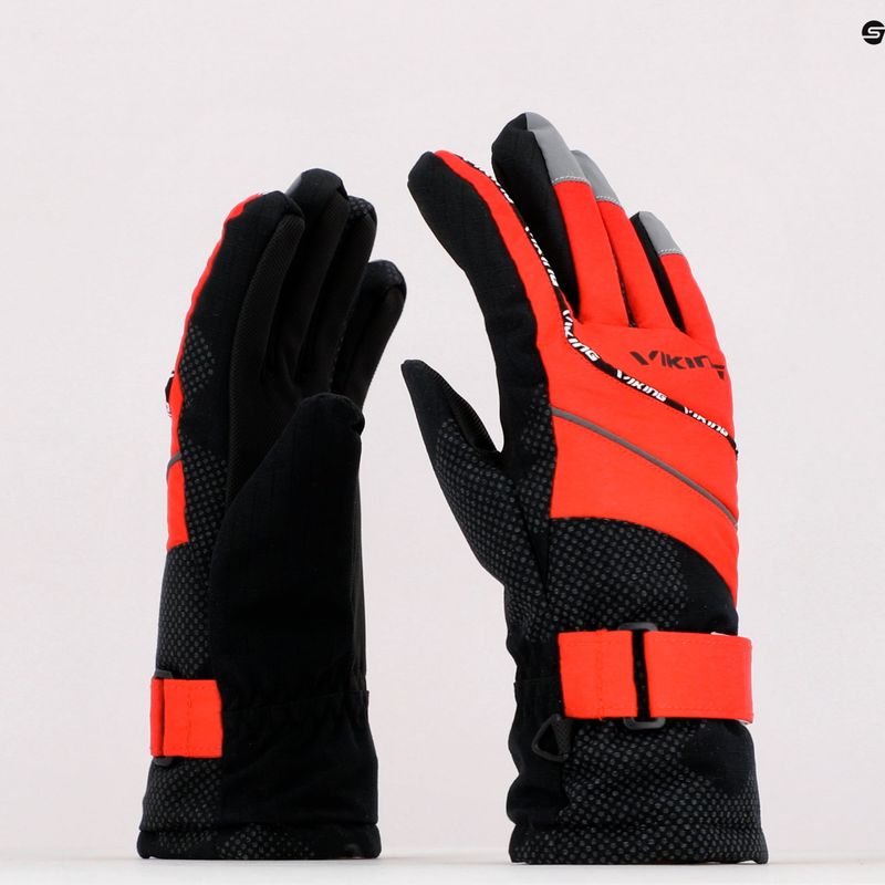 Guanti da sci per bambini Viking Mate rosso 8