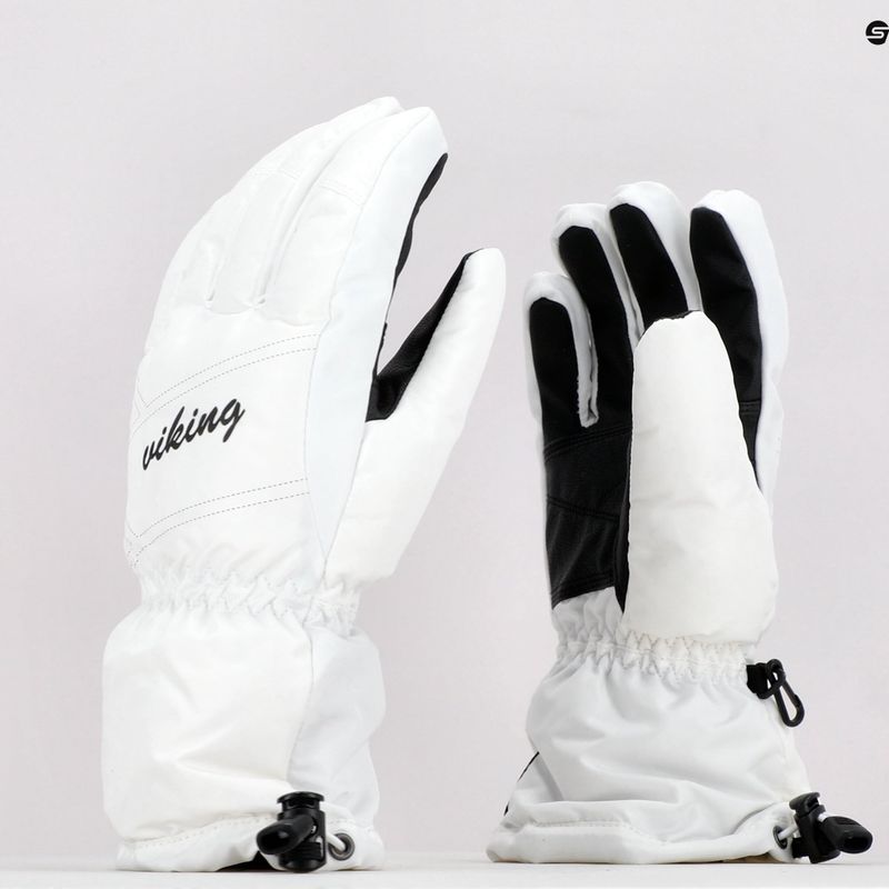 Guanti da sci da donna Viking Strix Ski bianco 9