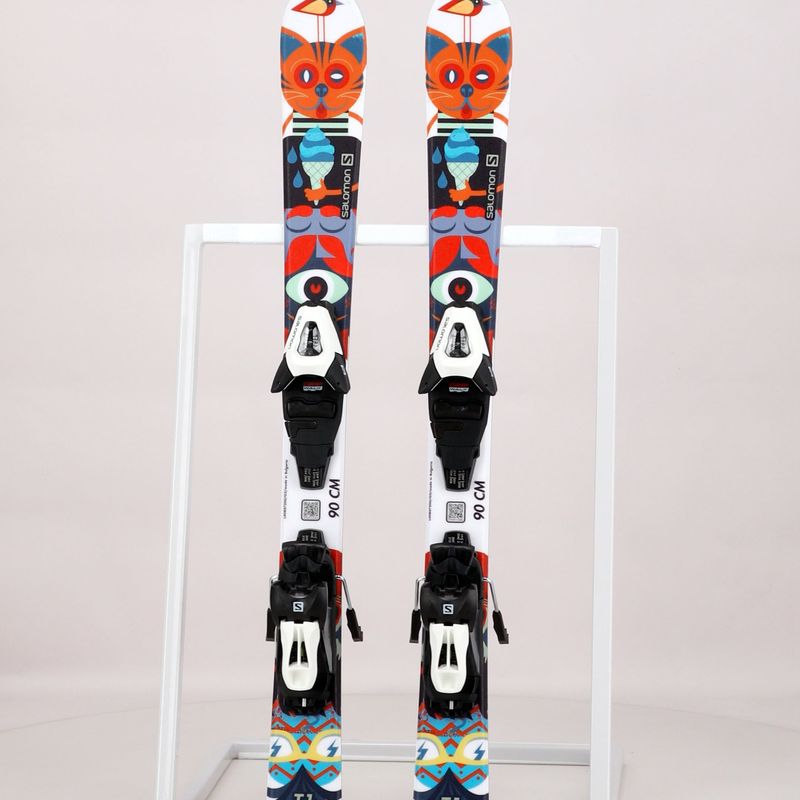 Sci da discesa per bambini Salomon T1 XS + attacchi C5 multicolore 15