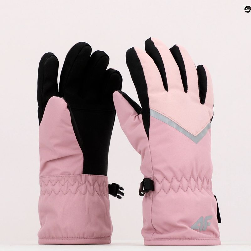 Guanti da sci per bambini 4F F039 rosa chiaro 10
