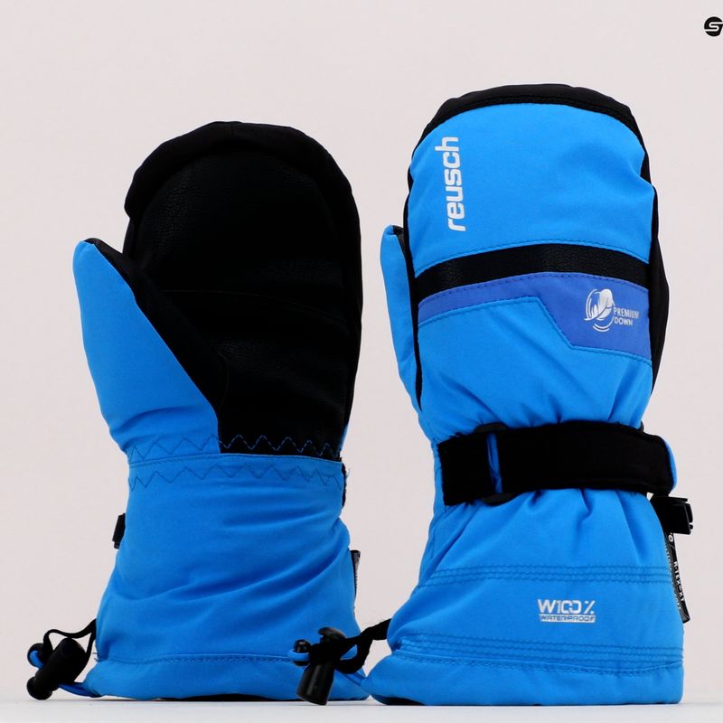 Guanti da snowboard per bambini Reusch Kadir Down R-TEX XT Mitten brillante/blu 9