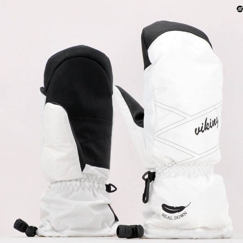 Guanti da sci Viking Strix Mitten da donna, bianco 10