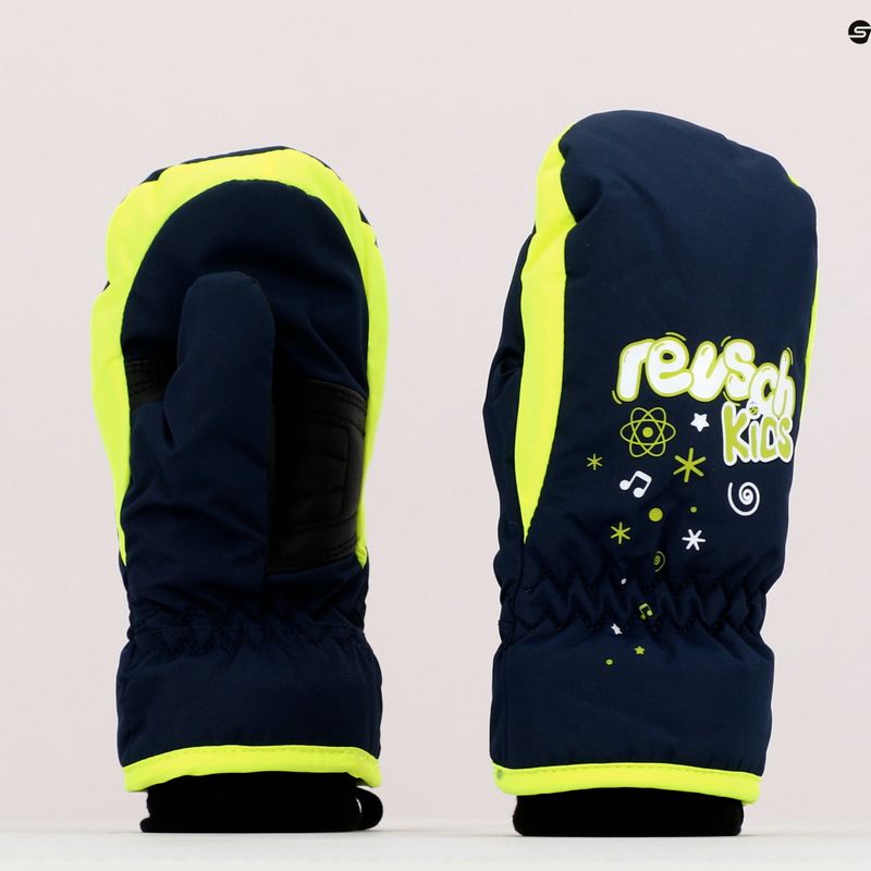 Guanti invernali per bambini Reusch Mitten dress/blu/sicurezza/giallo 7