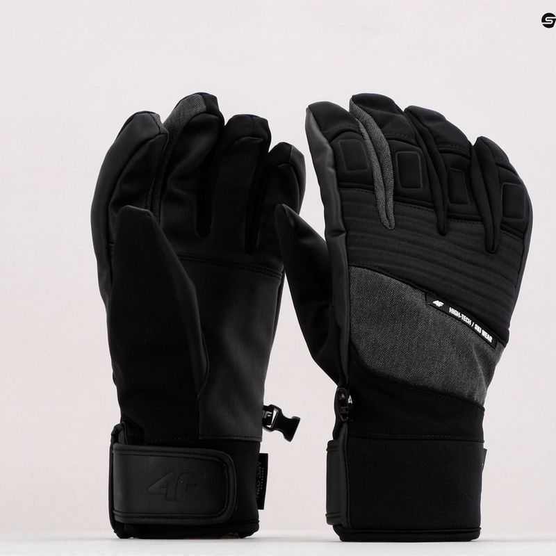 Guanti da sci da uomo 4F REM003 grigio medio melange 11
