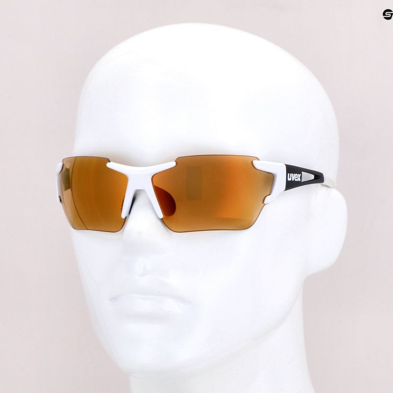 Occhiali da sole UVEX Sportstyle 803 R CV V bianco nero mat/colorvision litemirror rosso 7