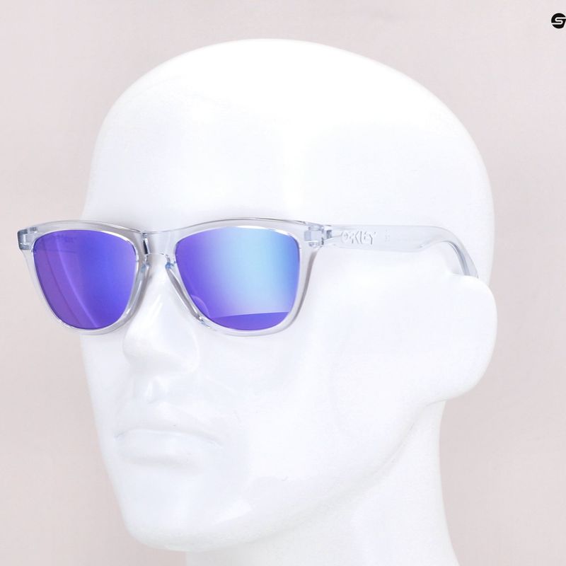 Occhiali da sole Oakley Frogskins lucidati chiari/viola di Przm 6