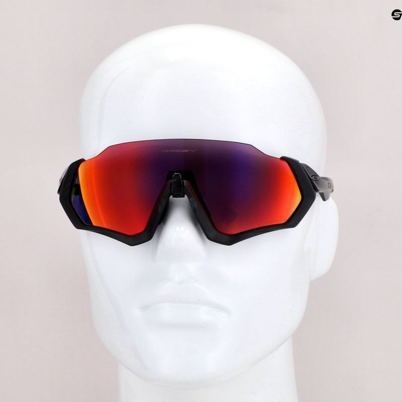 Occhiali da sole Oakley Flight Jacket nero opaco/prizm road 7