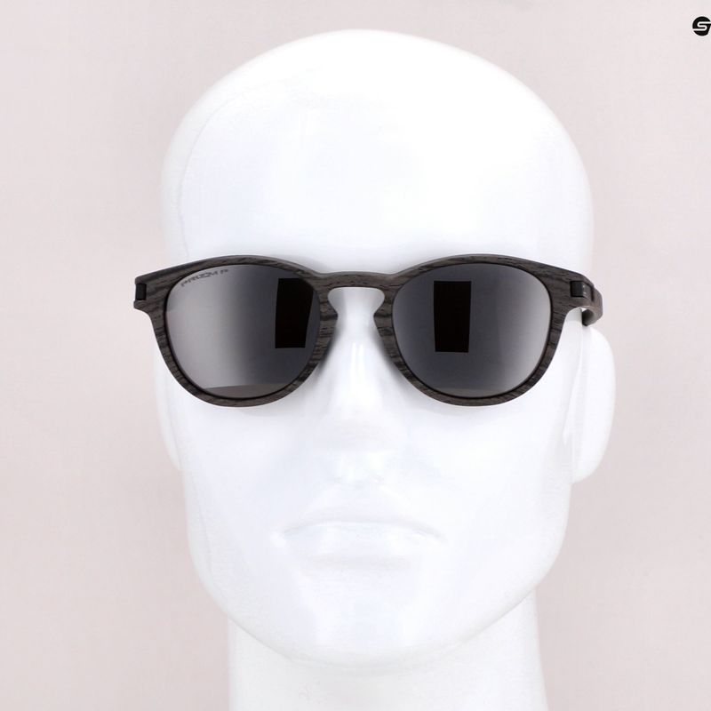 Occhiali da sole polarizzati Oakley Latch woodgrain/prizm black 7