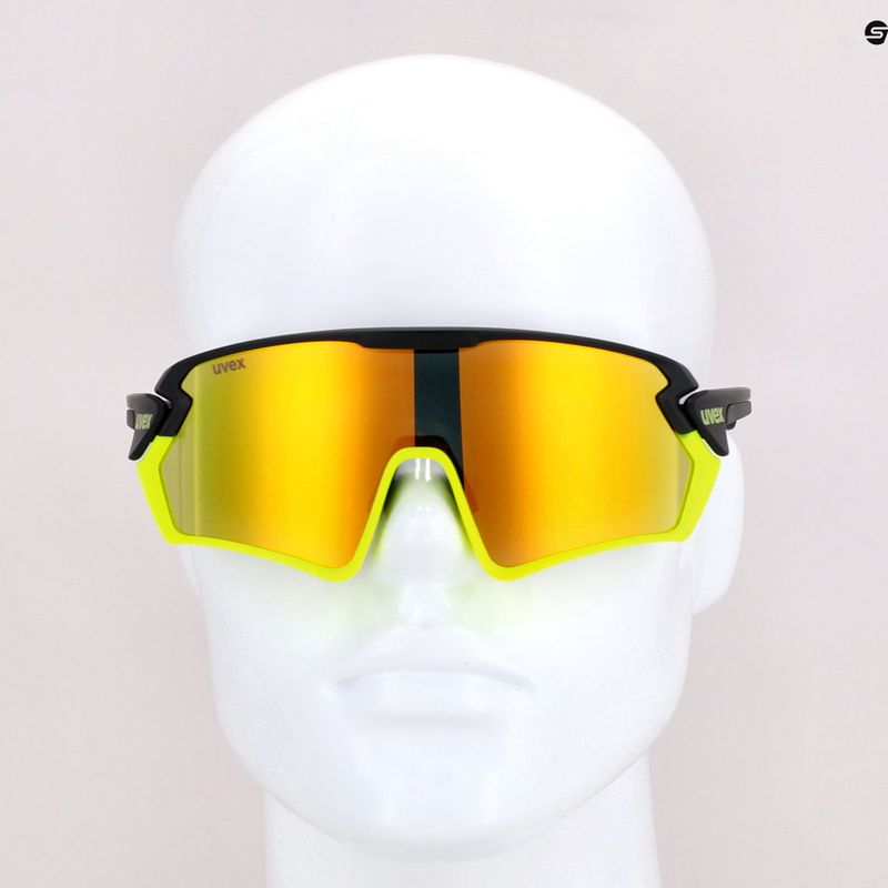 Occhiali da sole UVEX Sportstyle 231 nero giallo opaco/giallo specchiato 7