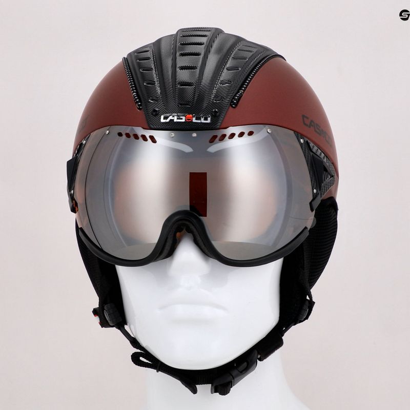 CASCO Casco da sci SP-2 Carbonic Visiera rossa 11