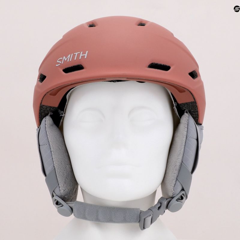 Casco da sci Smith Mirage rosa gesso opaco 10