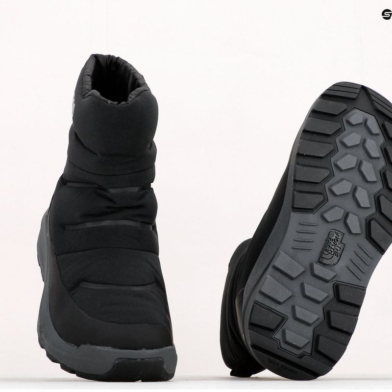 Stivali da neve da donna The North Face Nuptse II Bootie WP nero/grigio asfalto 17