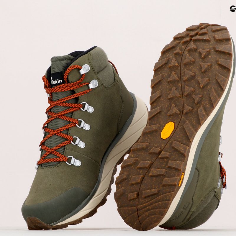 Stivali da trekking Jack Wolfskin Terraventure Urban Mid da uomo color cachi/arancio 11