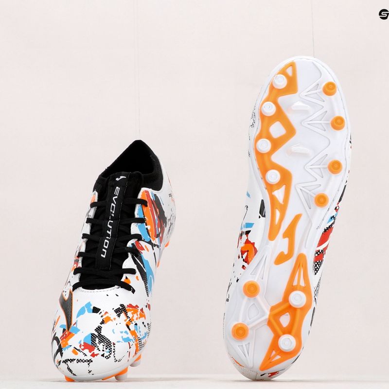 Scarpe da calcio Joma Evolution FG da uomo bianco/nero/arancio 12