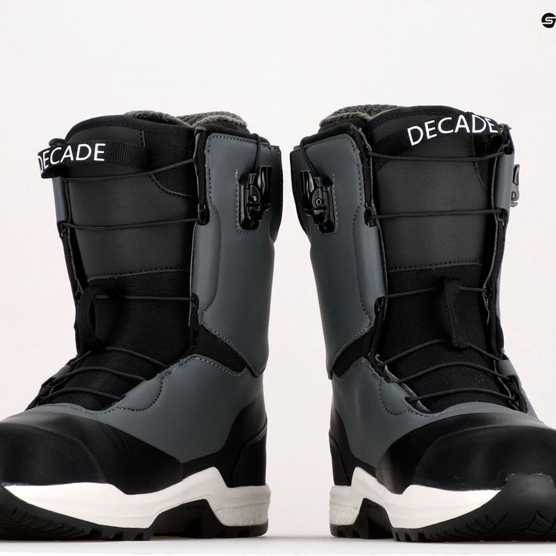 Scarponi da snowboard da uomo Northwave Decade SLS grigio scuro/nero 11