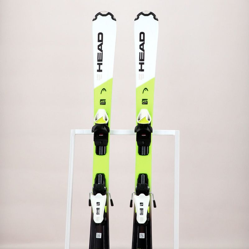 Sci da discesa per bambini HEAD Supershape Team Easy Jrs + attacchi Jrs 4.5 nero/giallo/bianco 11