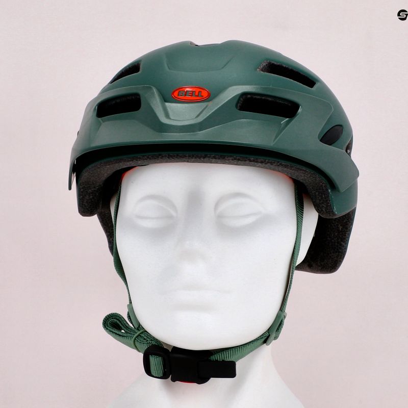 Casco da bici per bambini Bell Sidetrack Jr verde scuro opaco arancione 9