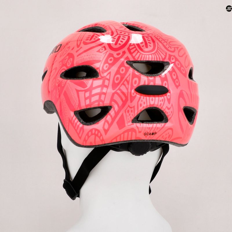 Casco da bici per bambini Giro Scamp rosa brillante perlato 9