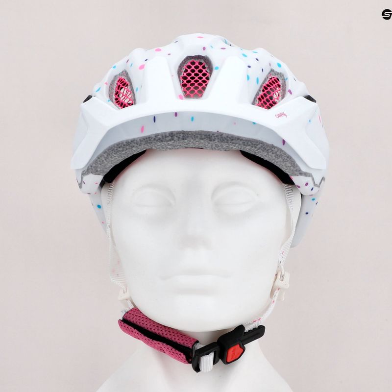 Casco da bici per bambini Alpina Carapax a pois bianchi 9