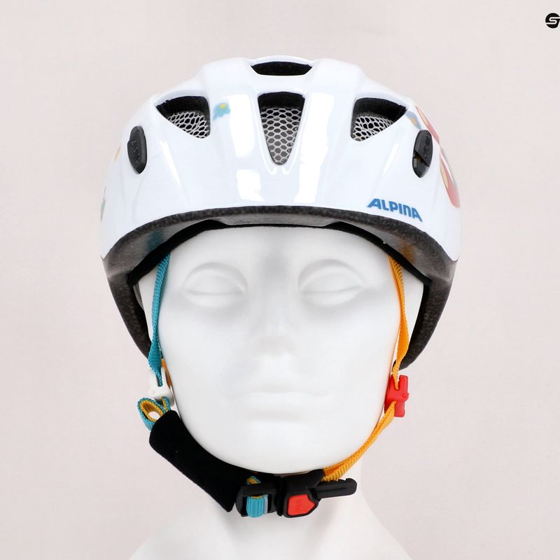 Casco da bici Alpina per bambini Ximo orso bianco lucido 9