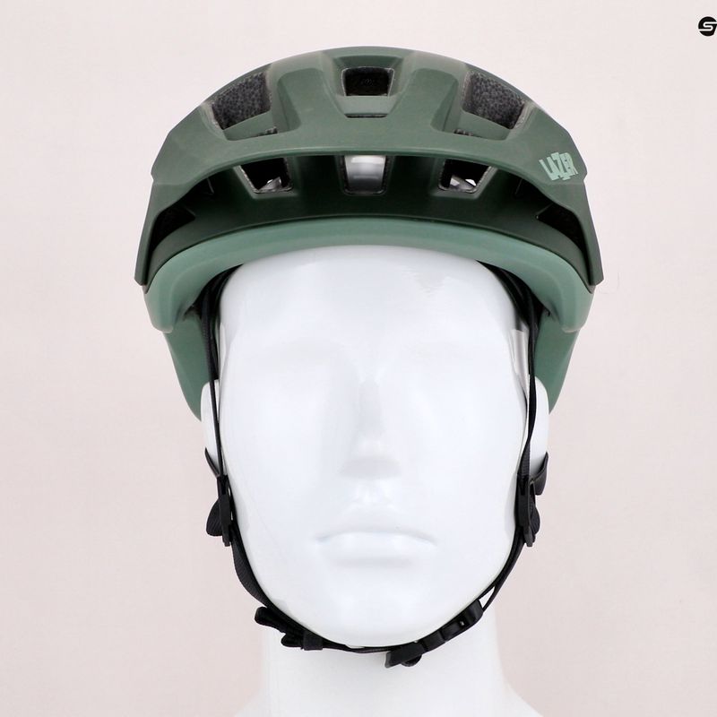 Casco da bicicletta Lazer Coyote scuro/verde opaco 10