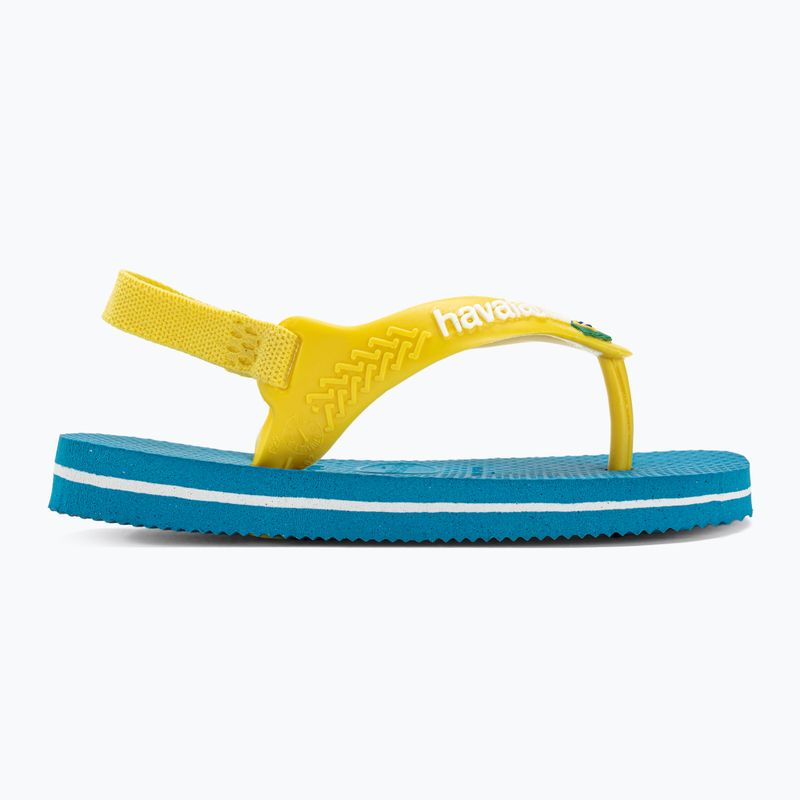 Havaianas Baby Brasil Logo II sandali bianco/blu/verde/giallo 2