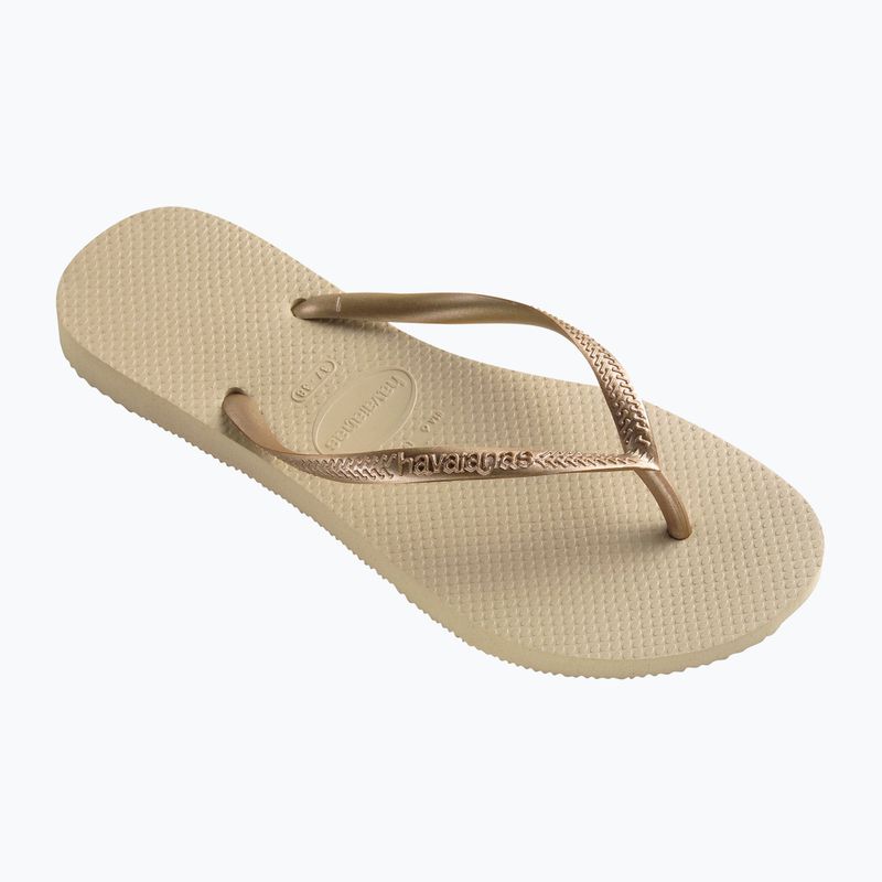 Infradito da donna Havaianas Slim sand grey / light golden 8