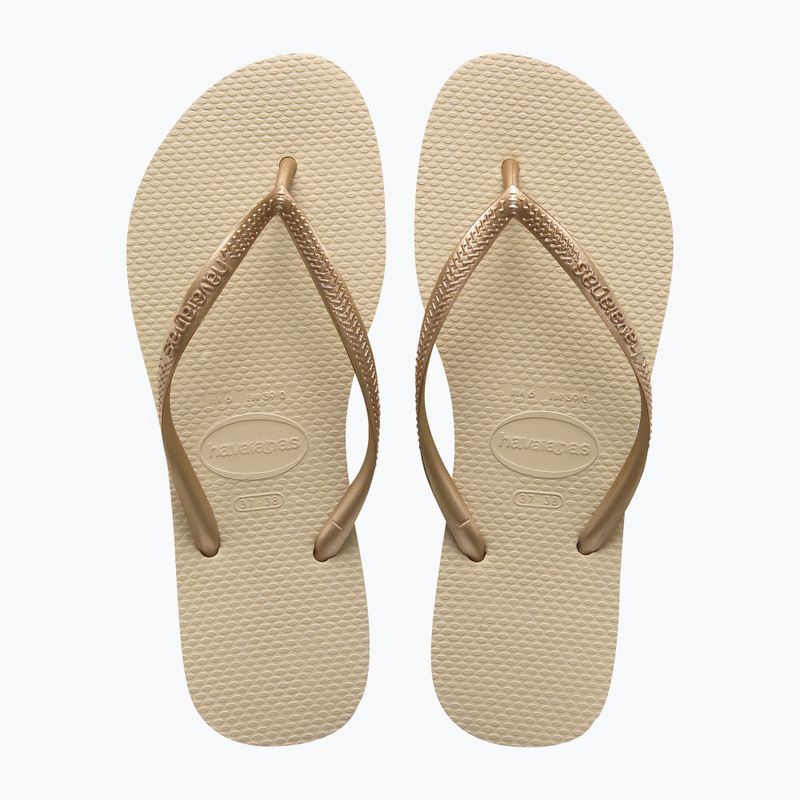 Infradito da donna Havaianas Slim sand grey / light golden 10